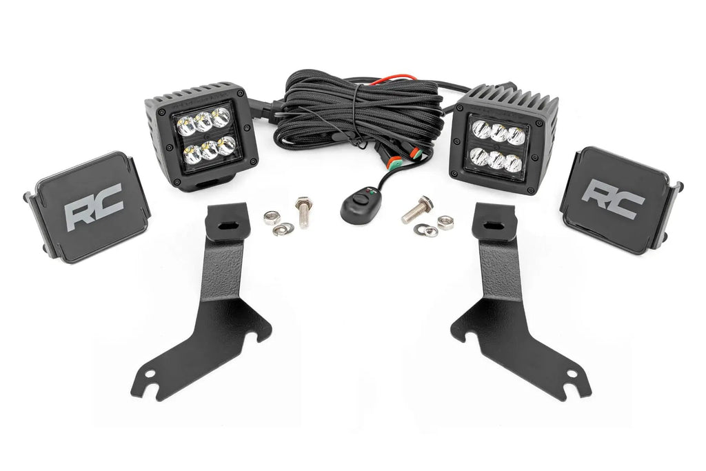 LED Light Kit | Ditch Mount | 2" Black Pair | Spot | Chevy Silverado 1500 (99-06)/Tahoe (00-06) 