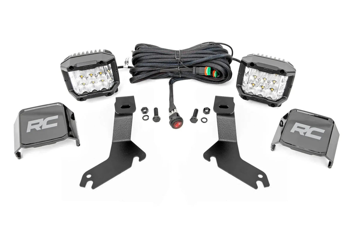 LED Light Kit | Ditch Mount | 3" OSRAM | Wide | Chevy Silverado 1500 (99-06)/Tahoe (00-06) by Rough Country