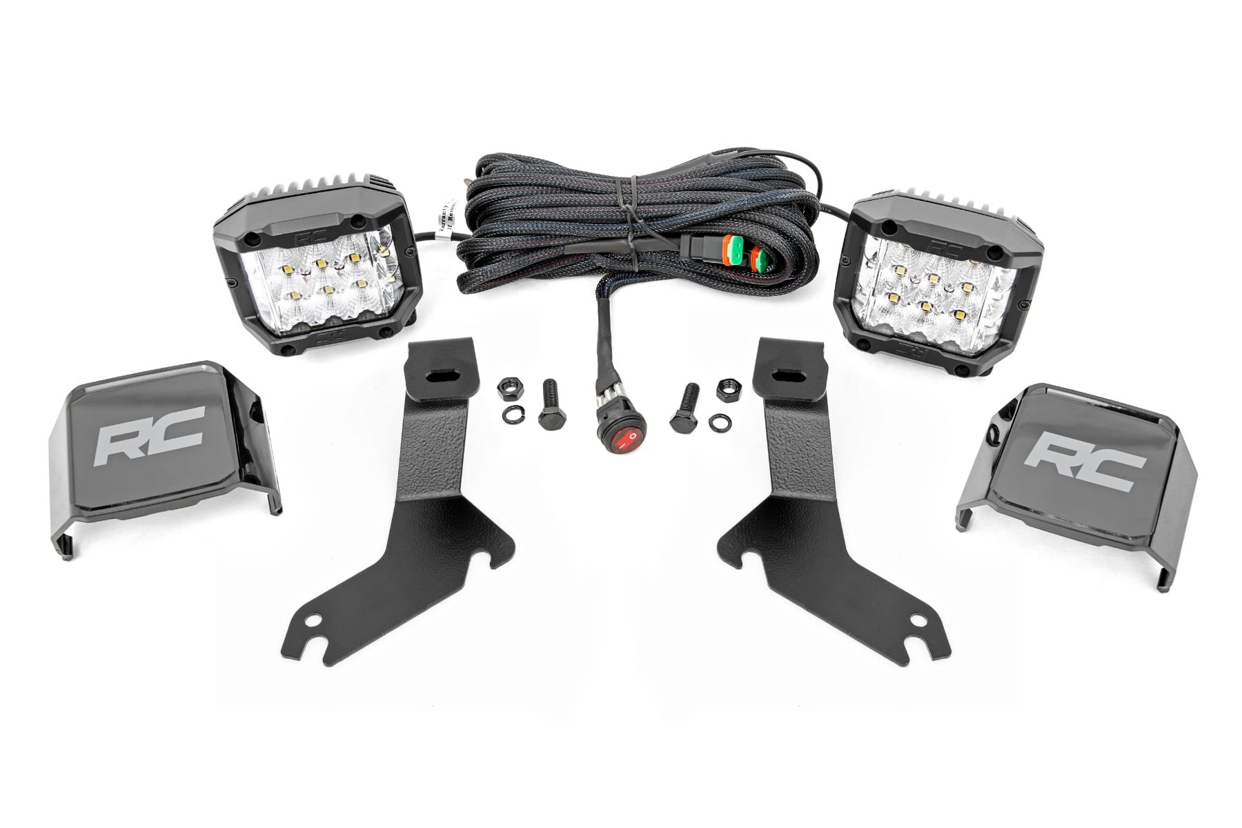 LED Light Kit | Ditch Mount | 3" OSRAM | Wide | Chevy Silverado 1500 (99-06)/Tahoe (00-06) by Rough Country