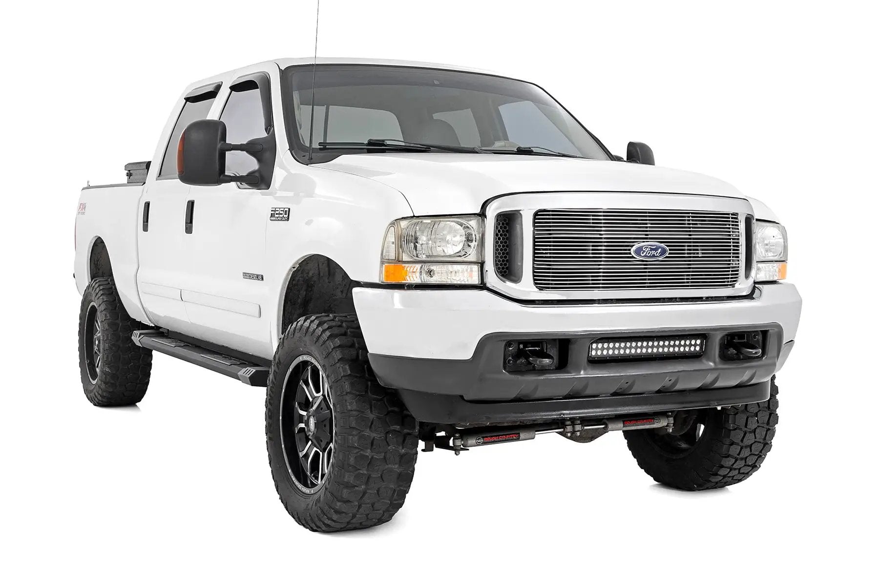 HD2 Aluminum Running Boards | Super Crew Cab | Ford F-250/F-350 Super Duty (99-16) by Rough Country