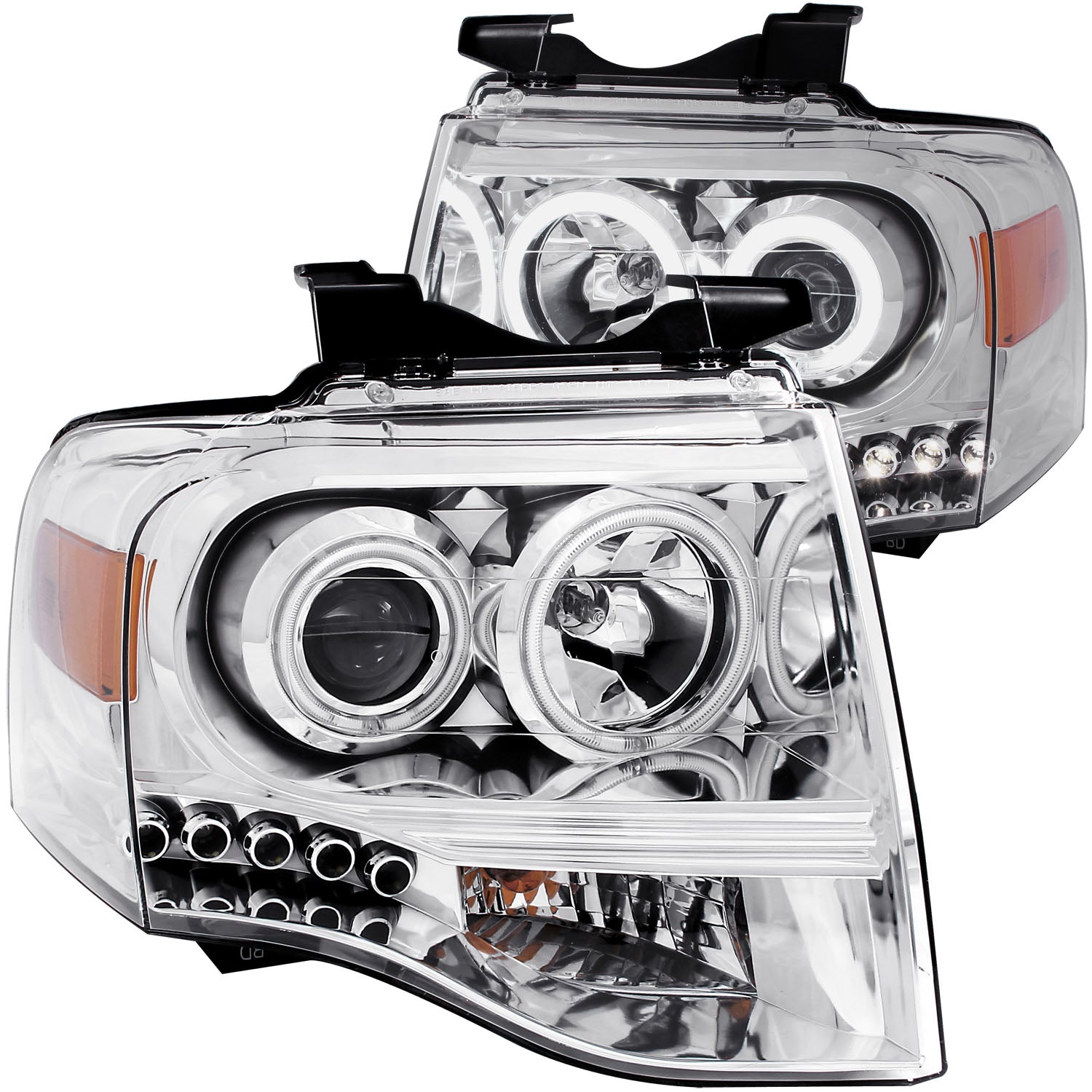 Projector Headlight Set w/Halo by ANZO USA
