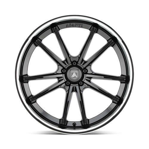 ABL23 20X9 5X112 G-BLK CHR LIP 25MM by Asanti Black