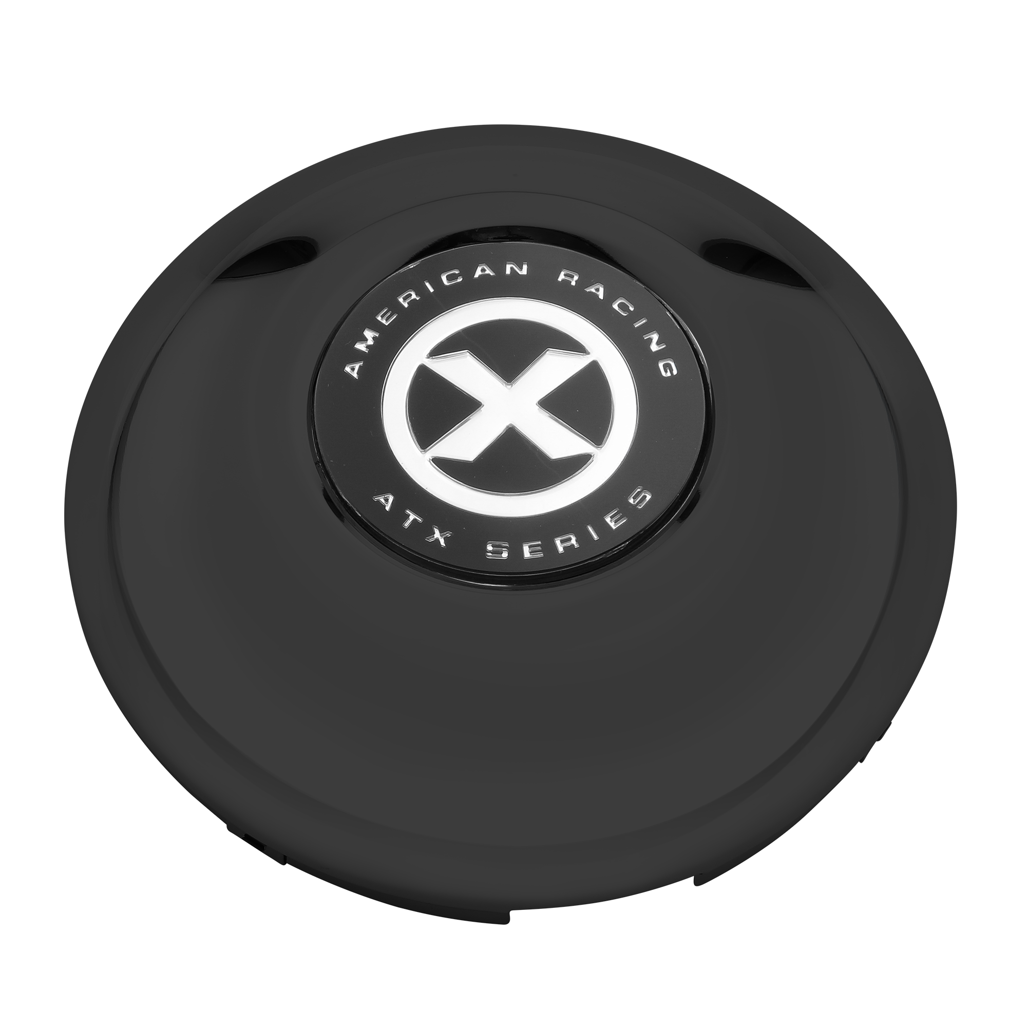 ATX FRONT SNAP IN 4 TAB CAP BLACK by ATX Wheels