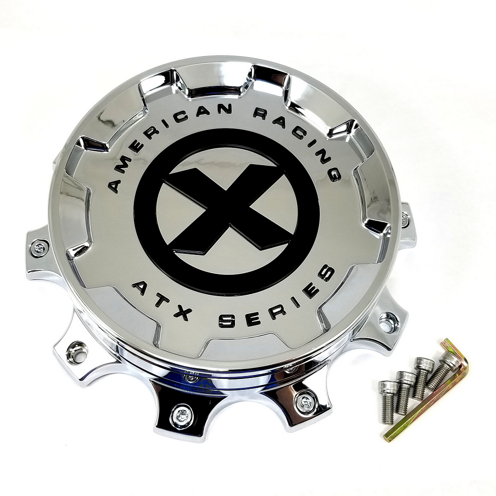 ATX SCREW ON FRONT CAP CHROME by ATX Wheels