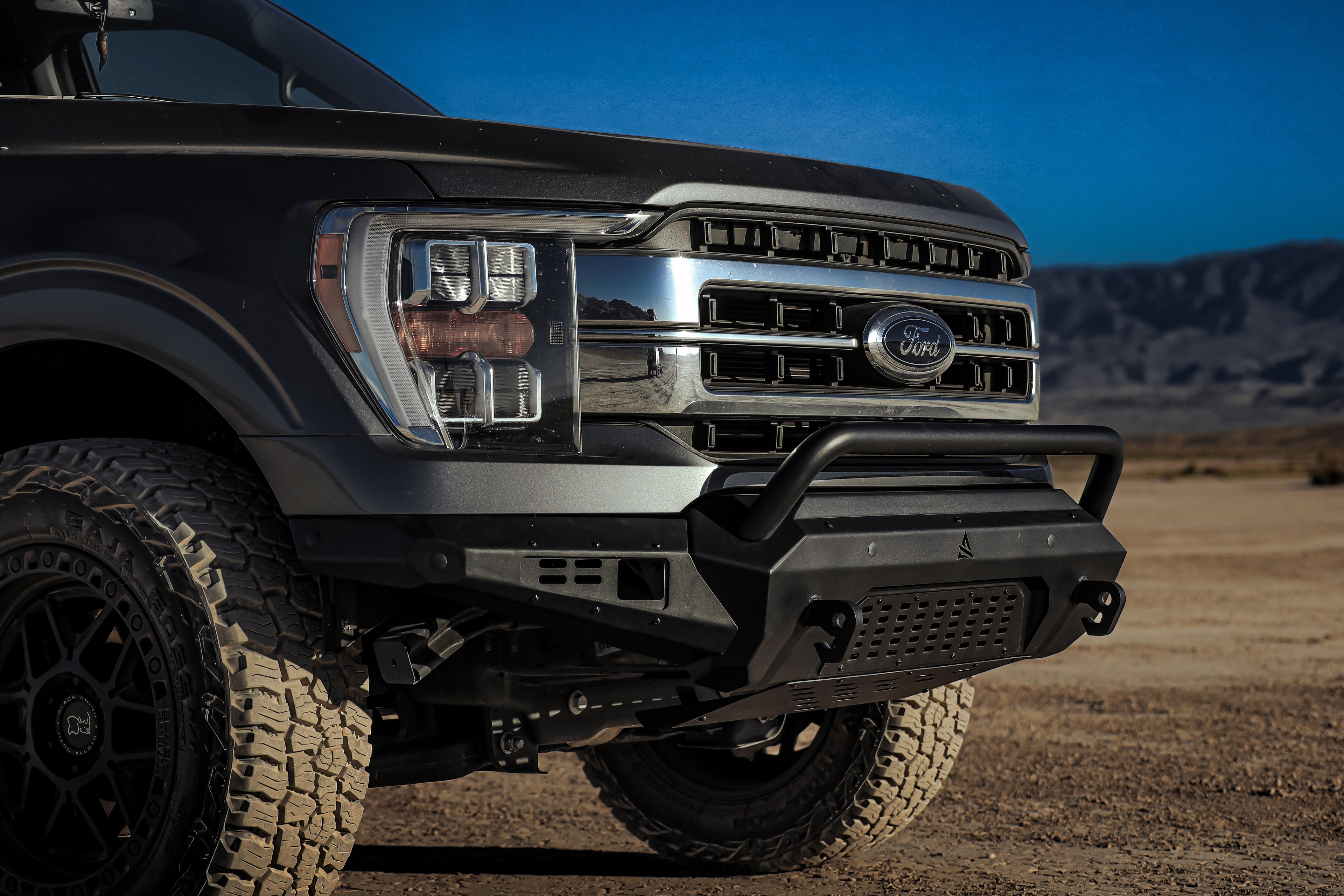 2021-2023 Ford F-150 Terra Series Front Bumper - Black - Powder Coated - Steel by Attica 4x4
