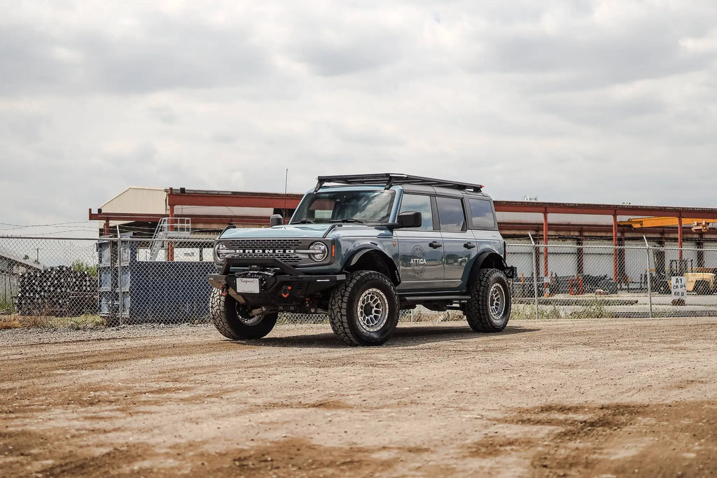 2021-2024 Ford Bronco Full-Size Roof Rack with 4 Corner LED Lights by Attica 4x4