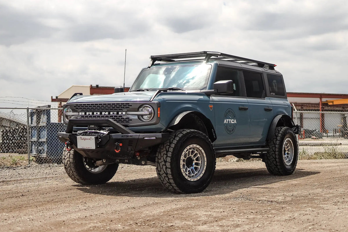 2021-2024 Ford Bronco Full-Size Roof Rack with 4 Corner LED Lights by Attica 4x4
