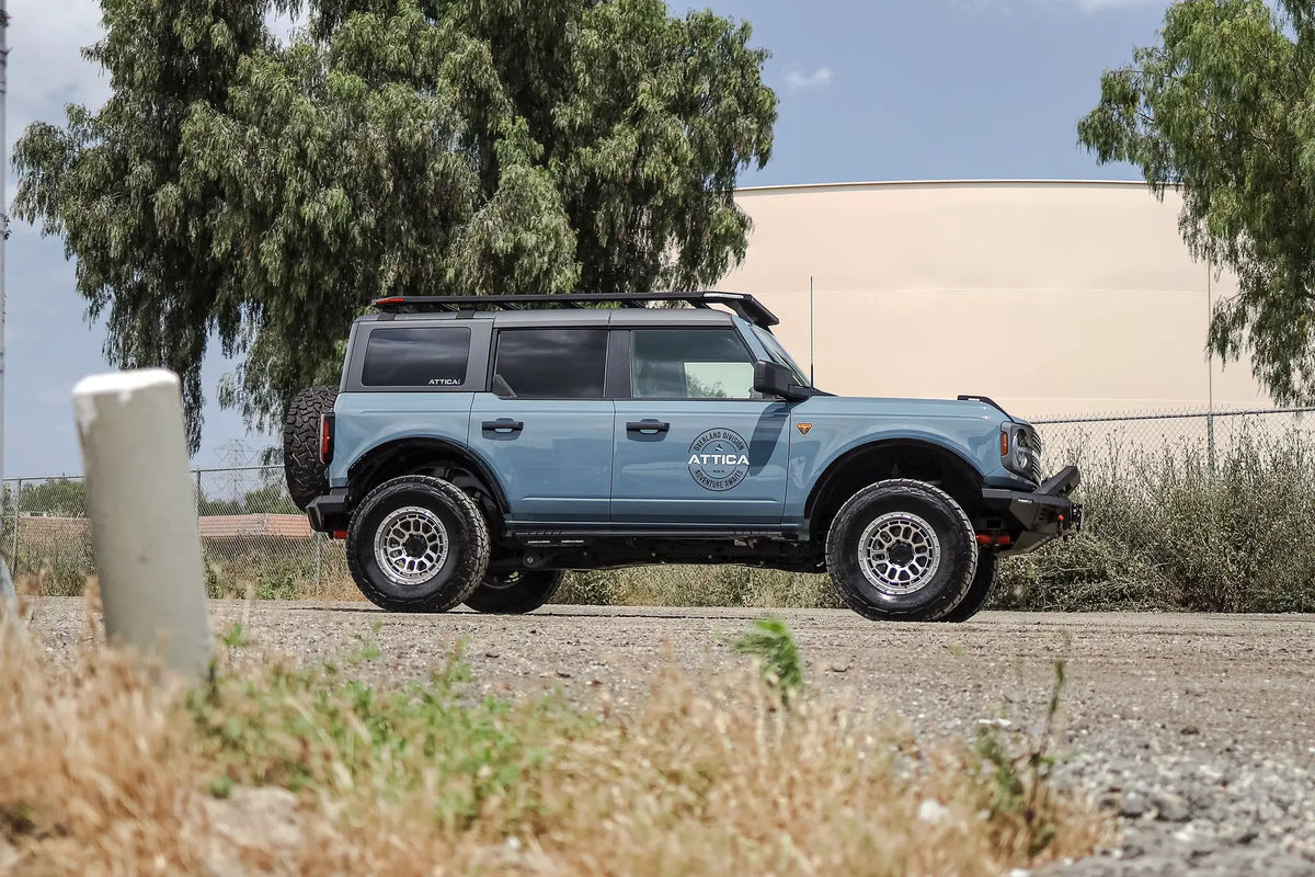 2021-2024 Ford Bronco Full-Size Roof Rack with 4 Corner LED Lights by Attica 4x4