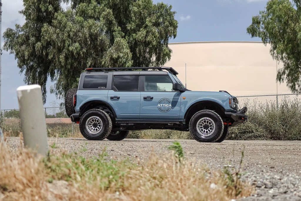 2021-2024 Ford Bronco Full-Size Roof Rack with 4 Corner LED Lights by Attica 4x4