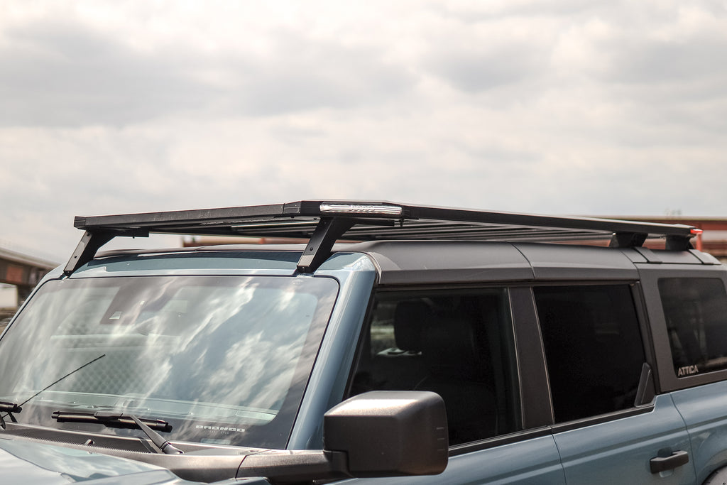 2021-2024 Ford Bronco Full-Size Roof Rack with 4 Corner LED Lights by Attica 4x4