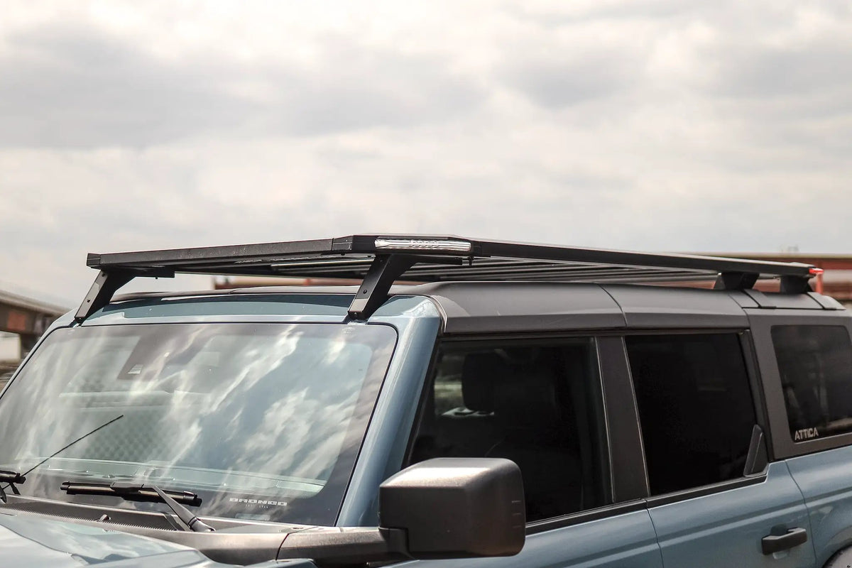 2021-2024 Ford Bronco Full-Size Roof Rack with 4 Corner LED Lights by Attica 4x4