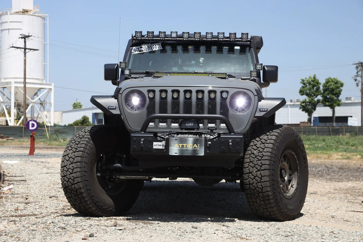 2018-2024 Jeep Wrangler JL / Gladiator 2019-2024 Apex Series Front Stubby Bumper by Attica 4x4