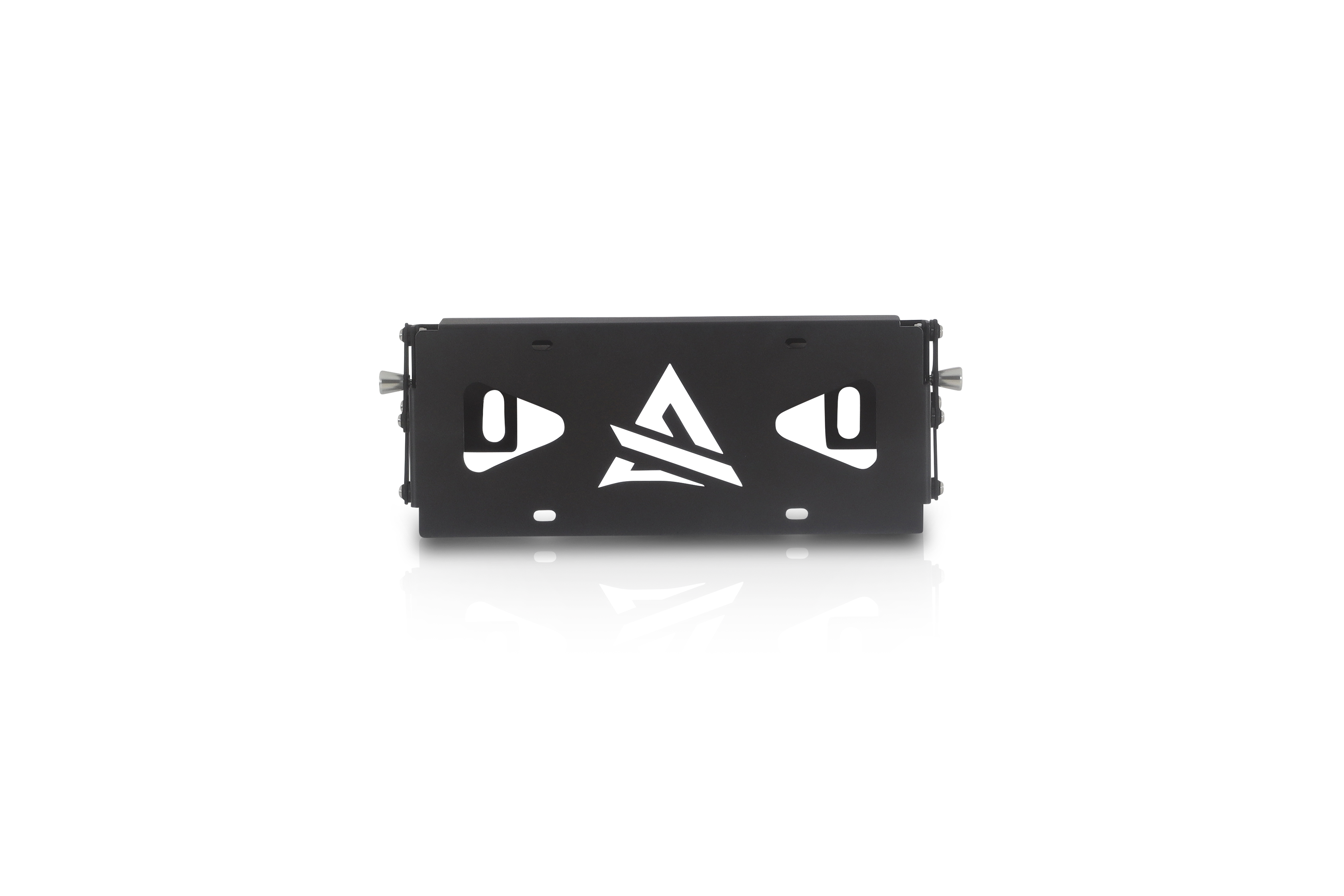 Universal Terra Series Flip-Up Roller Fairlead License Plate Bracket by Attica 4x4