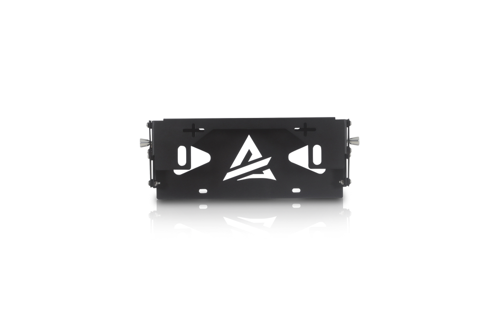 Universal Terra Series Flip-Up Roller Fairlead License Plate Bracket by Attica 4x4