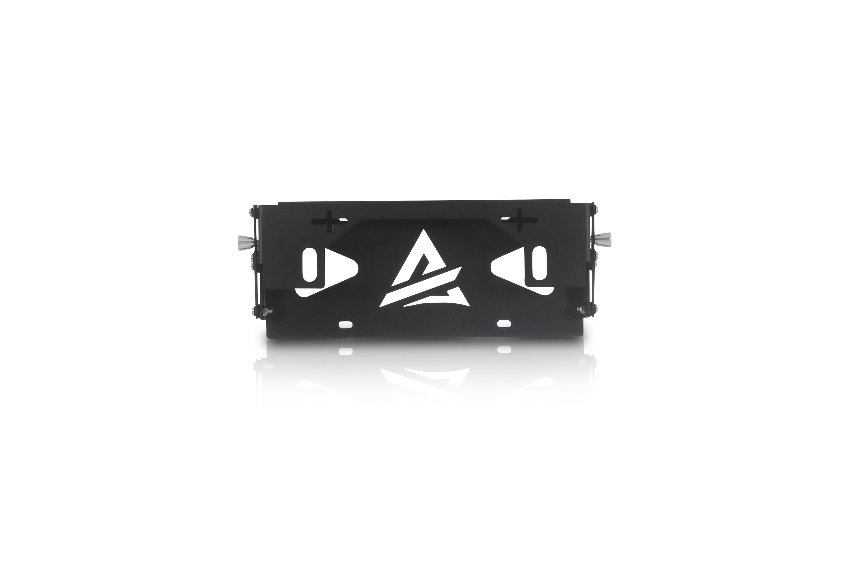 Universal Terra Series Flip-Up Roller Fairlead License Plate Bracket by Attica 4x4