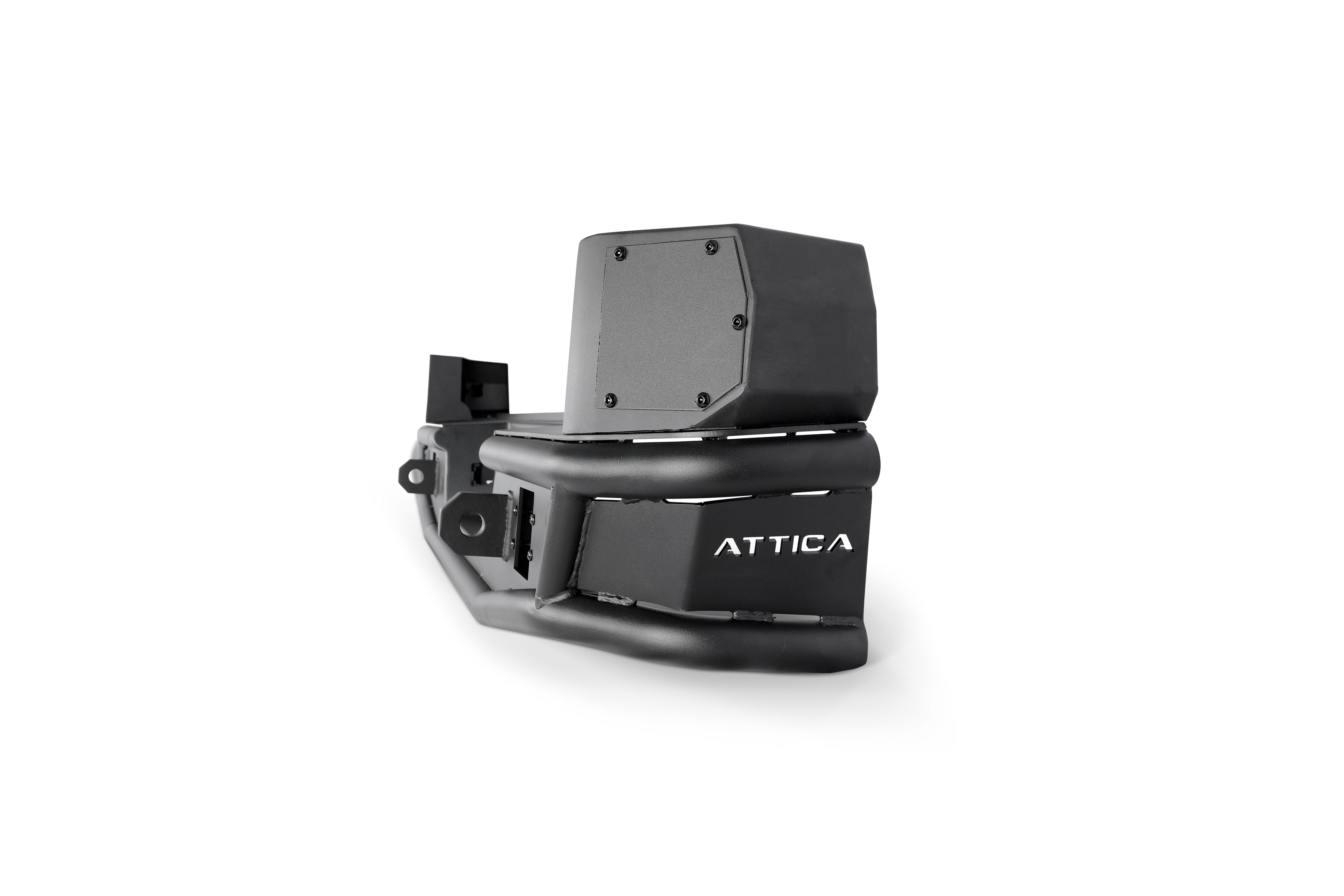 2016-2023 Toyota Tacoma Apex Series Rear Bumper - Black - Powder Coated - Steel by Attica 4x4