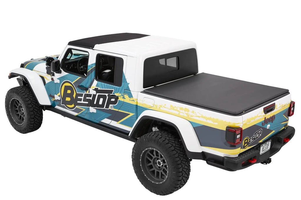 EZ-Fold Soft Tonneau - '20-26 Gladiator; For 5 ft. bed (Premium Black Twill) by Bestop