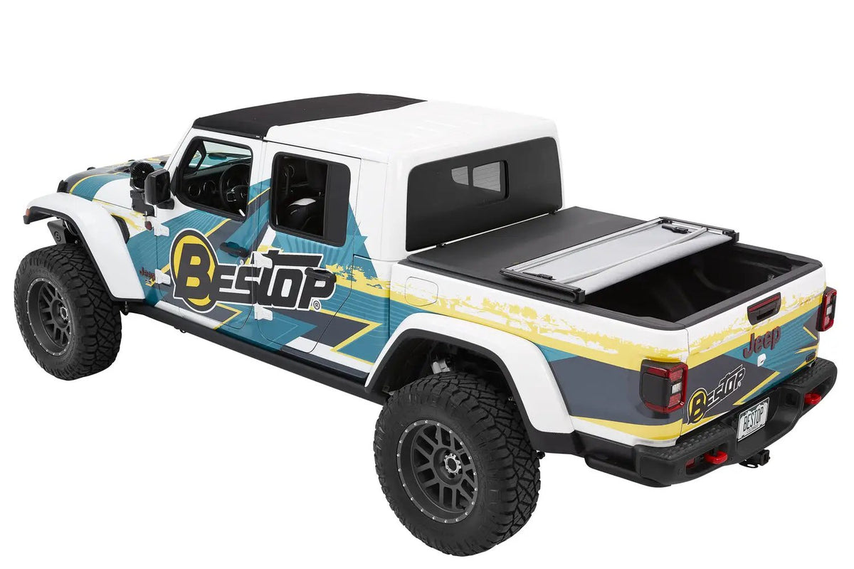 EZ-Fold Soft Tonneau - '20-26 Gladiator; For 5 ft. bed (Premium Black Twill) by Bestop