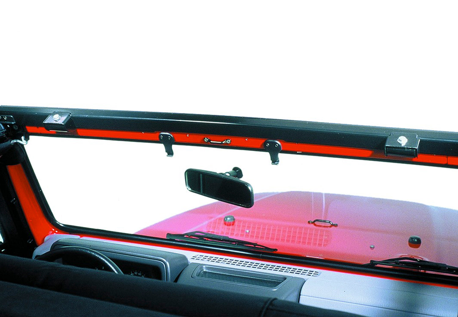 Windshield Channel - Jeep '97-06 Wrangler TJ (1-piece no-drill header design) by Bestop