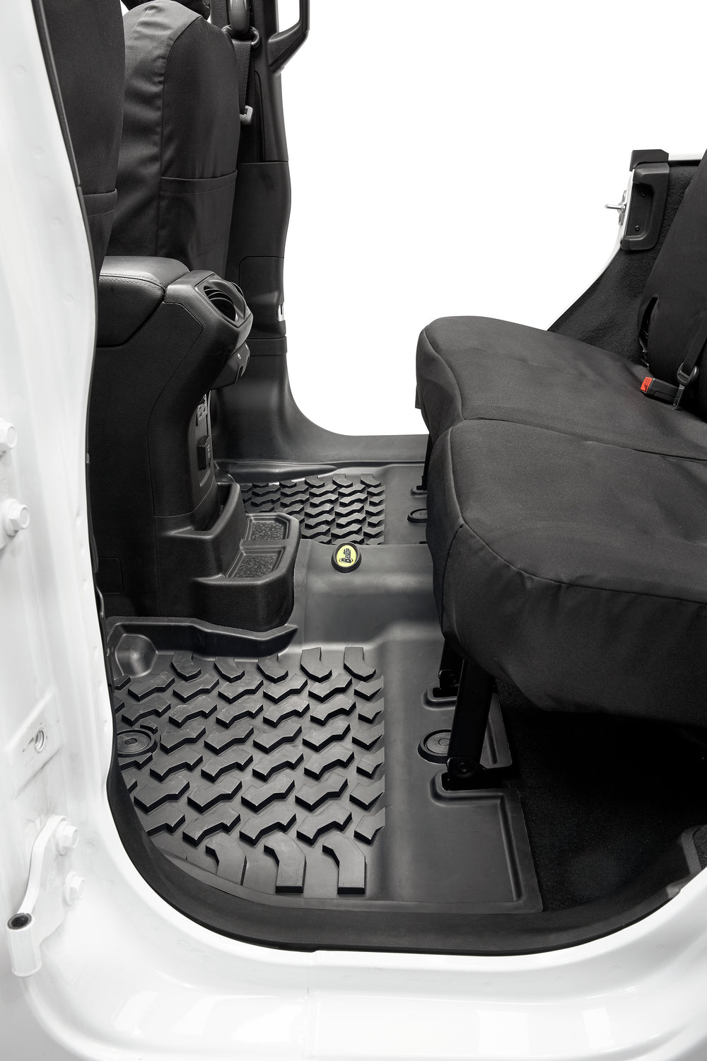 Floor Mats - Jeep '18-26 Wrangler JL 4-Door; Exc. 4XE; Rear (Black) by Bestop