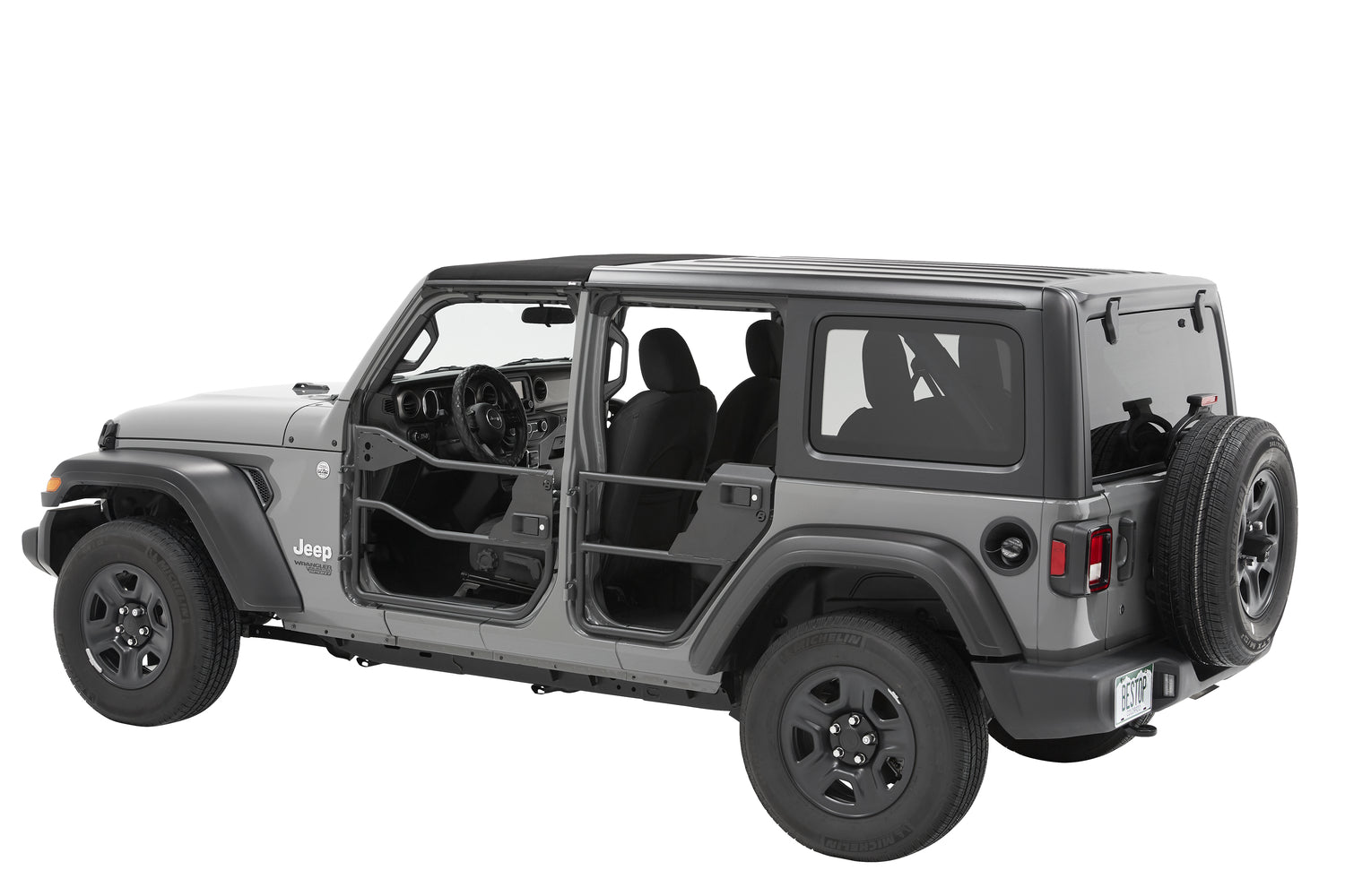 Element Doors - Jeep '20-26 Gladiator / '18-26 Wrangler JL (Front; Matte Black) by Bestop