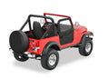 Full Fabric Doors - Jeep '76-86 CJ7 (Black Crush) by Bestop