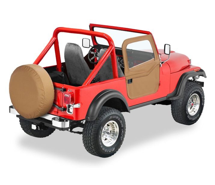 Full Fabric Doors - Jeep '76-86 CJ7 (Spice) by Bestop