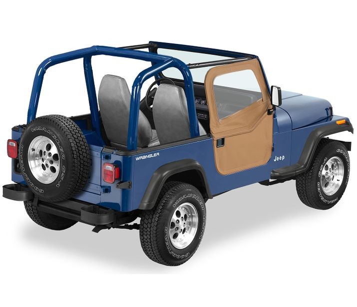 Full Fabric Doors - Jeep '80-86 CJ7 / '87-95 Wrangler YJ (Spice) by Bestop