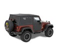 Full Fabric Doors - Jeep '07-18 Wrangler JK; (Front Doors; Black Twill) by Bestop