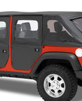 Full Fabric Doors - Jeep '07-18 Wrangler JK 4-Door; (Rear Doors; Black Diamond) by Bestop
