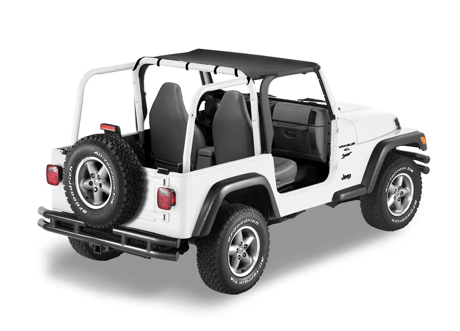 Header Targa Bikini - Jeep '97-02 Wrangler TJ (Black Denim) by Bestop