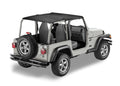 Header Safari Bikini - Jeep '03-06 Wrangler TJ Exc. Unlimited (Black Diamond) by Bestop