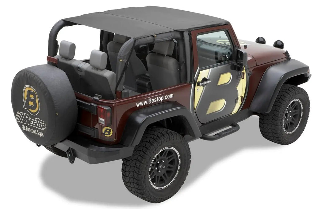 Header Safari Bikini - Jeep '10-18 Wrangler JK 2-Door (Black Diamond) by Bestop