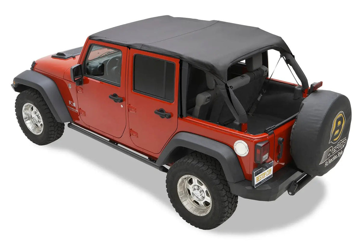 Header Safari Bikini - Jeep '10-18 Wrangler JK 4-Door (Black Diamond) by Bestop