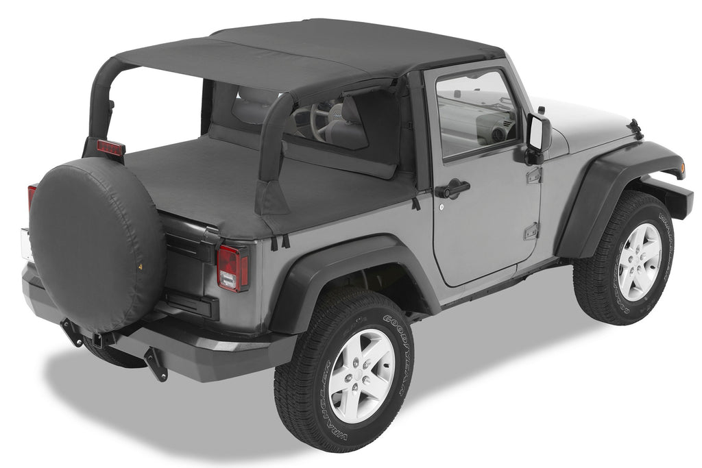 Header Safari Bikini - Jeep '07-09 Wrangler JK 2-Door (Black Diamond) by Bestop