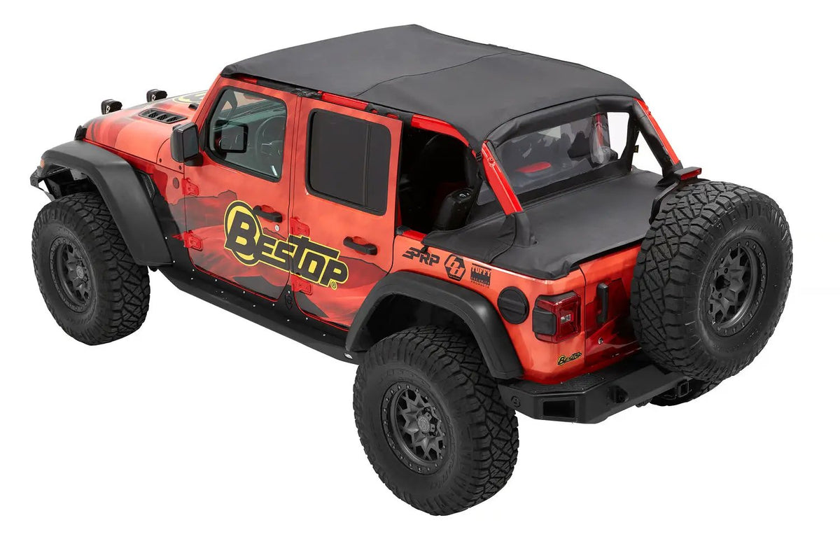 Header Safari Bikini - Jeep '18-2023 Wrangler JL 4-Door (Black Diamond) by Bestop