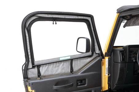 Fabric Door Skins - Jeep '97-06 Wrangler TJ (Black Denim) by Bestop