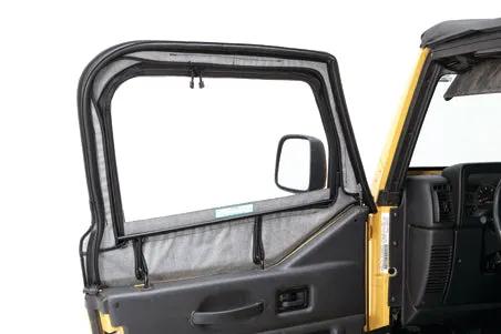 Fabric Door Skins - Jeep '97-06 Wrangler TJ (Black Denim) by Bestop