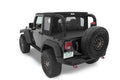 Halftop Soft Top - Jeep '07-18 Wrangler JK 2-Door (Premium Black Twill) by Bestop