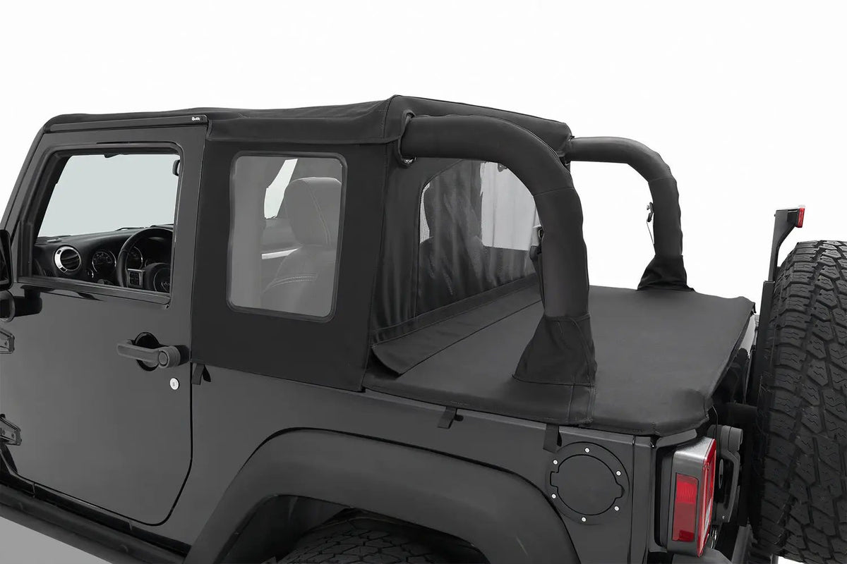 Halftop Soft Top - Jeep '07-18 Wrangler JK 2-Door (Black Diamond) by Bestop