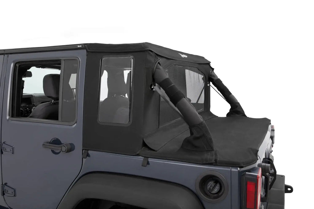 Halftop Soft Top - Jeep '07-18 Wrangler JK 4-Door (Black Diamond) by Bestop
