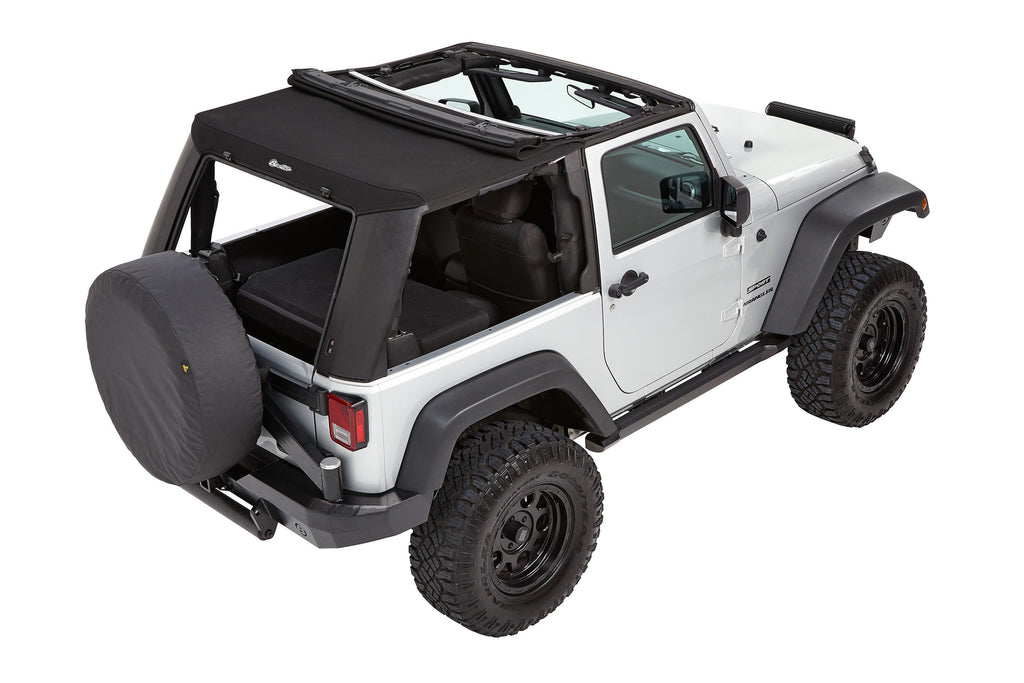 Trektop Pro - Jeep '07-18 Wrangler JK 2-Door (Premium Black Twill) by Bestop
