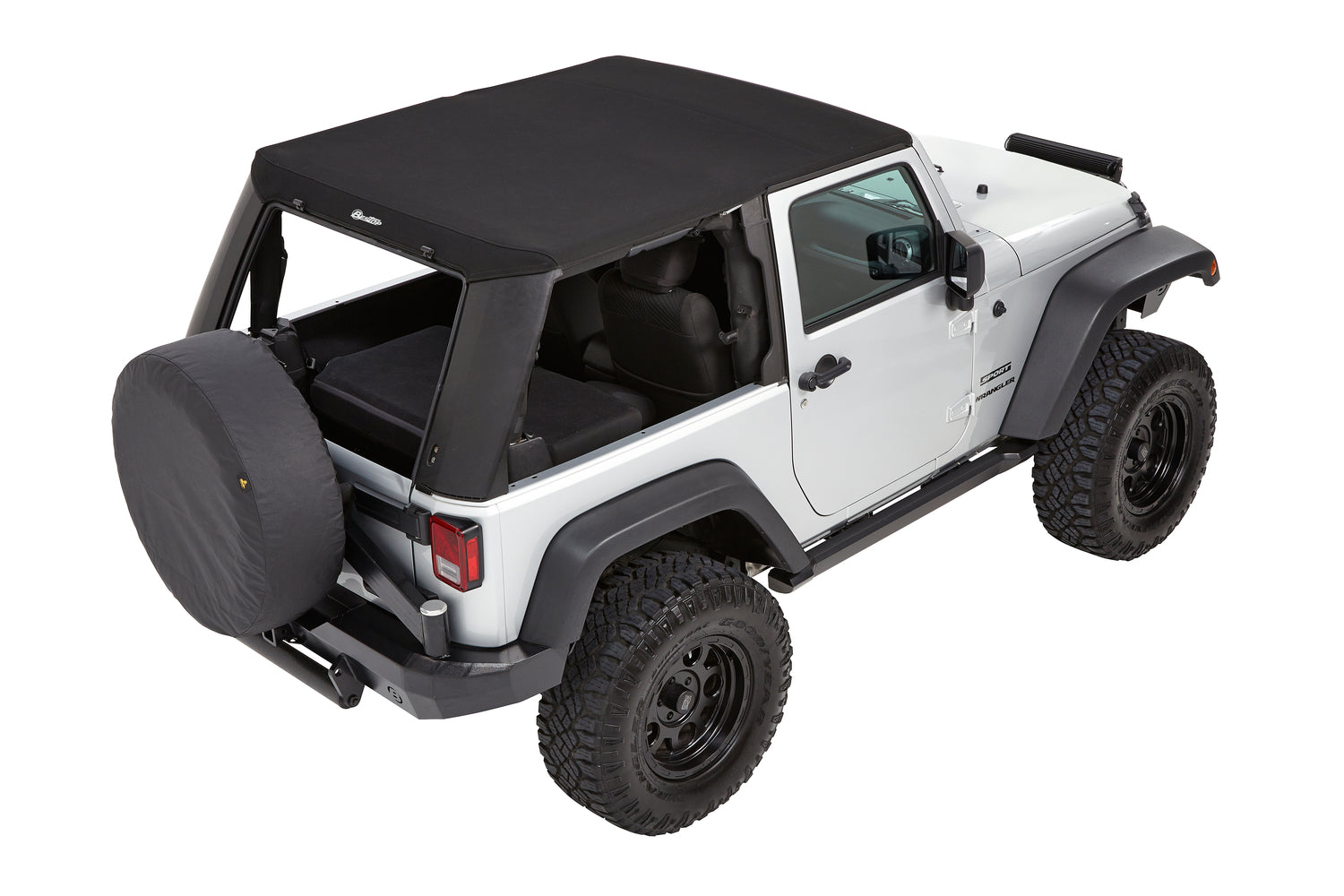 Trektop Pro - Jeep '07-18 Wrangler JK 2-Door (Premium Black Twill) by Bestop