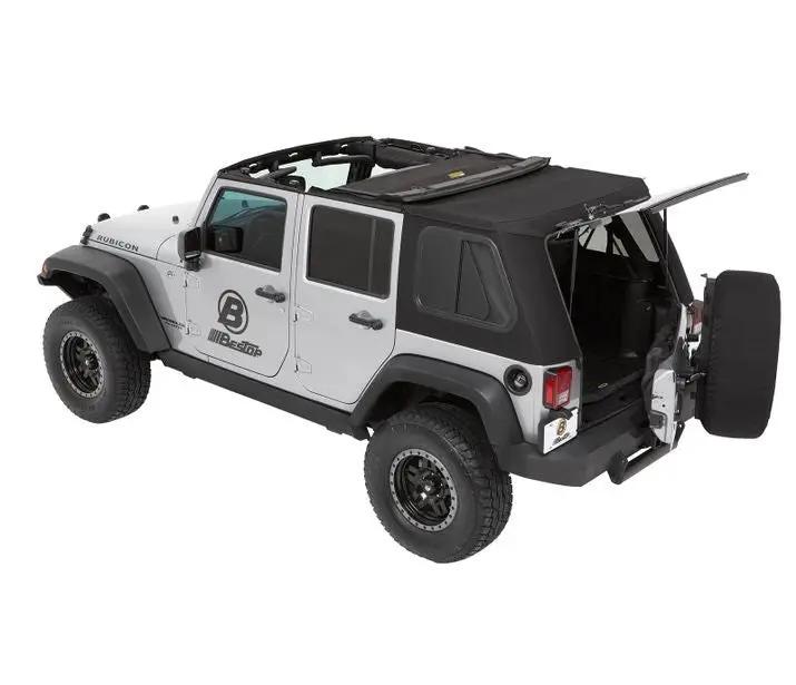 Trektop Pro - Jeep '07-18 Wrangler JK 4-Door (Premium Black Twill) by Bestop