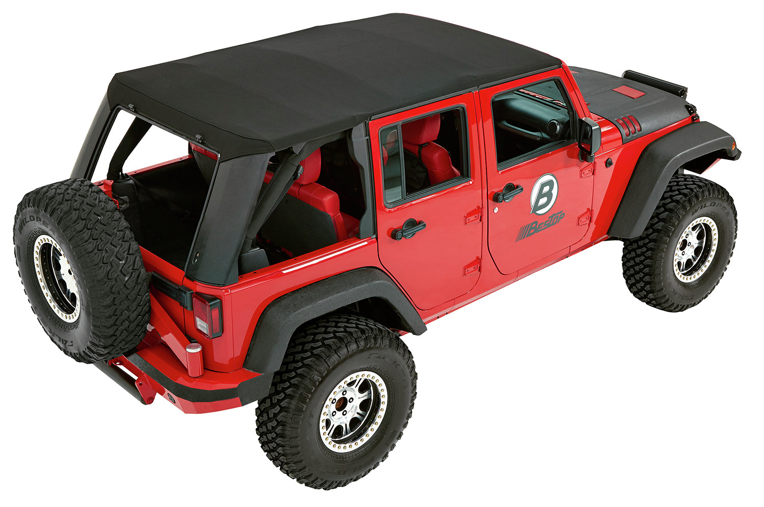 Trektop Pro - Jeep '07-18 Wrangler JK 4-Door (Premium Black Twill) by Bestop