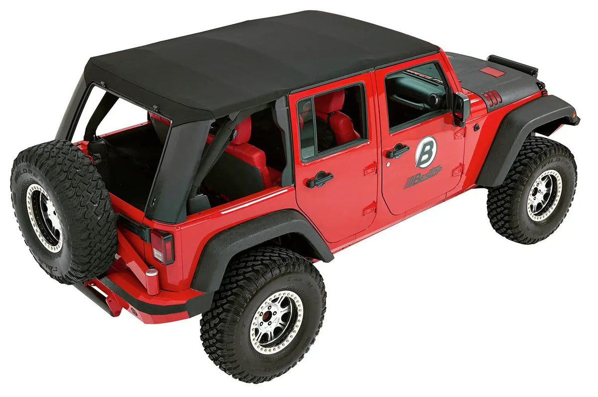 Trektop Pro - Jeep '07-18 Wrangler JK 4-Door (Premium Black Twill) by Bestop