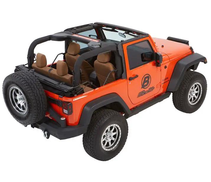 Trektop Glide - Jeep '07-18 Wrangler JK 2-Door (Black Diamond) by Bestop