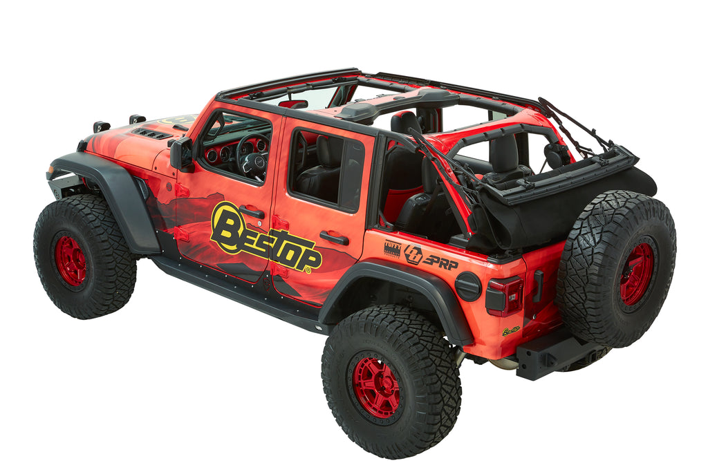 Trektop Ultra - Jeep '18-26 Wrangler JL 4-Door (Premium Black Twill) by Bestop