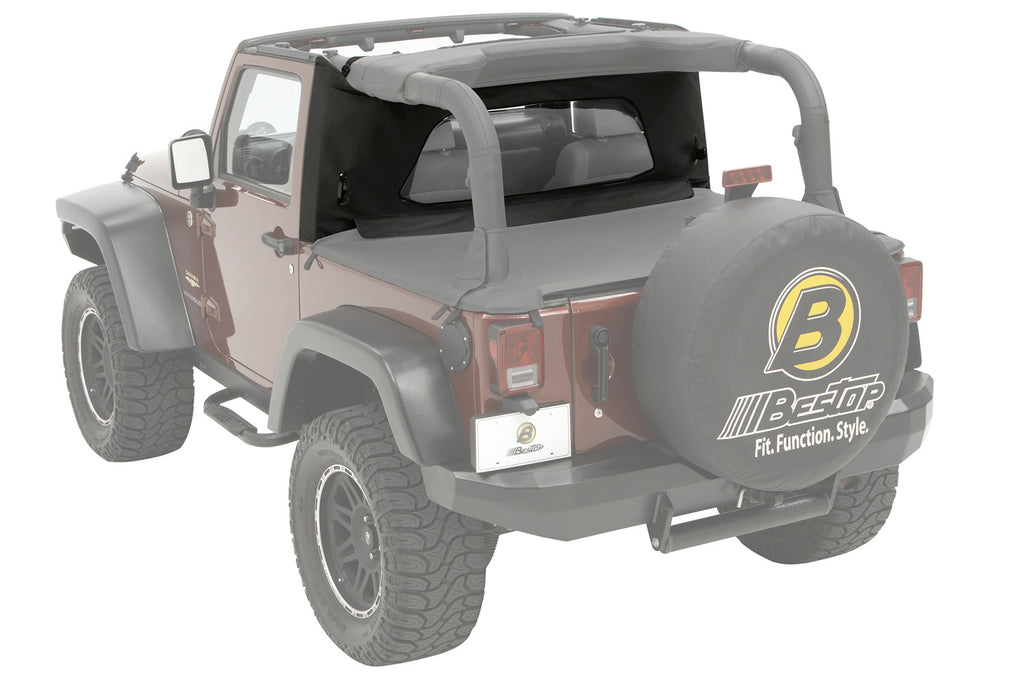 Wrap-Around Windjammer - Jeep '97-02 Wrangler TJ (Black Denim) by Bestop