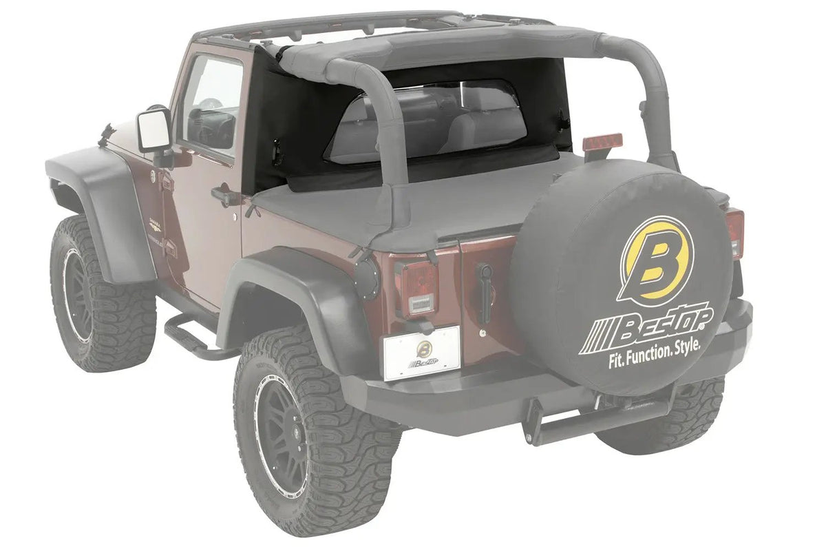 Wrap-Around Windjammer - Jeep '97-02 Wrangler TJ (Black Denim) by Bestop